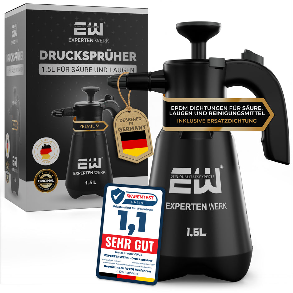 Premium Drucksprüher 1,5L – Säurebeständig für Autopflege, Felgenreiniger & Detailer