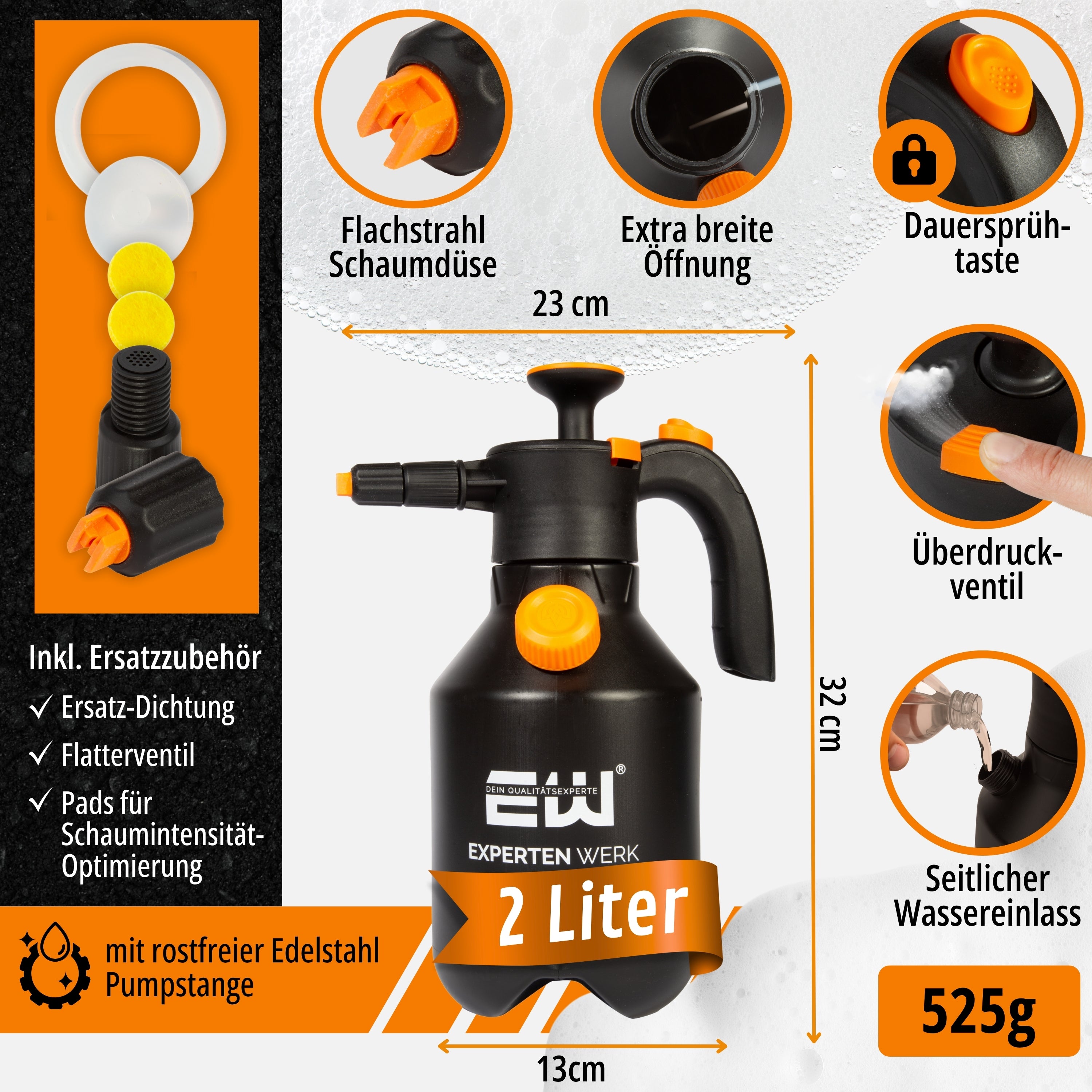 Premium Schaumsprüher 2L – Dichter Schaum. Volle Kontrolle. Für perfekte Autowäsche