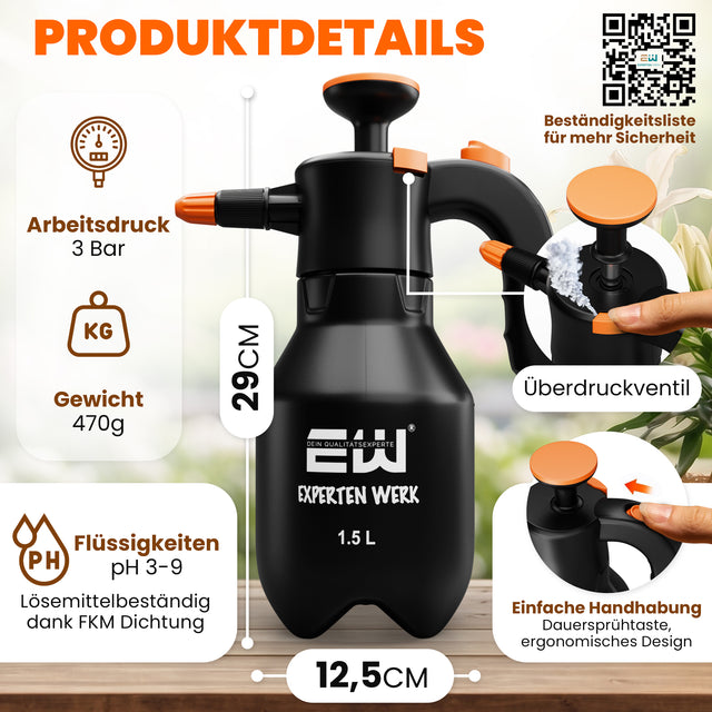 Drucksprüher 1,5L Lösemittelbeständig